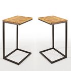 Kit 2 Mesas De Apoio Para Sofá Estilo Industrial