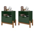 Kit 2 Mesas De Cabeceira 1 Gaveta 004015 Dcasa