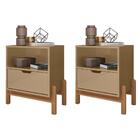 Kit 2 Mesas De Cabeceira 1 Gaveta 004015 Dcasa