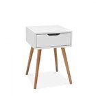 Kit 2 Mesas De Cabeceira 1 Gaveta Retrô Pés Palito Memphis  C