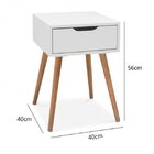 Kit 2 Mesas De Cabeceira 1 Gaveta Retrô Pés Palito Memphis  C