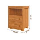 Kit 2 Mesas De Cabeceira 2 Gavetas 1 Nicho Nature Tóquio Fênix