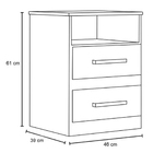 Kit 2 Mesas De Cabeceira 2 Gavetas Apolo Castanho/avelã/bauni