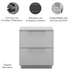 Kit 2 Mesas De Cabeceira 2 Gavetas Mdp Debai Fendi