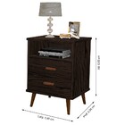 Kit 2 Mesas De Cabeceira 2 Gavetas Pés Palito Itália H03 Malb