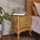 Kit 2 Mesas De Cabeceira 2 Gavetas Rústica Mel D802 Denk