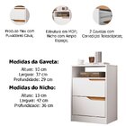 Kit 2 Mesas De Cabeceira 2 Gavetas Sara Flex Branco/freijó