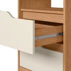 Kit 2 Mesas De Cabeceira 2 Gavetas Sara Flex Freijo/off White