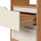 Kit 2 Mesas De Cabeceira 2 Gavetas Sara Flex Freijo/off White