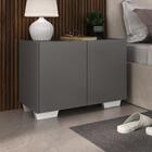 Kit 2 Mesas De Cabeceira 2 Portas E Pés Multimóveis Mp4139