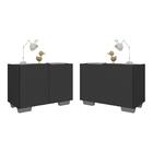 Kit 2 Mesas De Cabeceira 2 Portas E Pés Multimóveis Mp4139