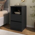 Kit 2 Mesas De Cabeceira 38,5cm 2 Gavetas Multimóveis Mp4501