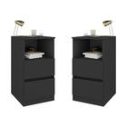 Kit 2 Mesas De Cabeceira 38,5cm 2 Gavetas Multimóveis Mp4501