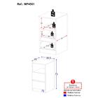 Kit 2 Mesas De Cabeceira 38,5cm 2 Gavetas Multimóveis Mp4501