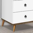 Kit 2 Mesas De Cabeceira 3 Gavetas Pés Palito Creta Branco/am