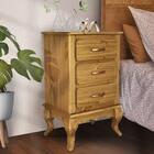 Kit 2 Mesas De Cabeceira 3 Gavetas Rústica Mel D801 Denk