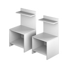 Kit 2 Mesas De Cabeceira  Moderna Decorativo Mdf