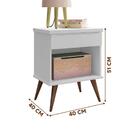 Kit 2 Mesas De Cabeceira Branco Yunk Shop Jm Baby
