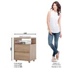 Kit 2 Mesas De Cabeceira Campeche 2 Gavetas - Móveis Henn