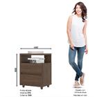 Kit 2 Mesas De Cabeceira Campeche 2 Gavetas - Móveis Henn