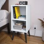 Kit 2 Mesas De Cabeceira Charme Retrô Nicho Mesinha Pequena L