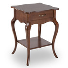 Kit 2 Mesas De Cabeceira Clássica 1 Gaveta E 1 Prateleira Ver