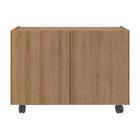 Kit 2 Mesas De Cabeceira Com Rodízios 2 Portas Multimóveis Mp