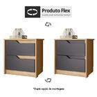 Kit 2 Mesas De Cabeceira Doble 2 Gavetas - Pr Móveis