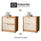 Kit 2 Mesas De Cabeceira Doble 2 Gavetas - Pr Móveis