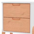 Kit 2 Mesas De Cabeceira E Comoda 4 Gavetas Branco Pinus Hec