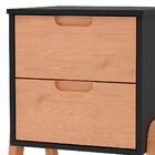 Kit 2 Mesas De Cabeceira E Comoda 4 Gavetas Grafite Pinus Hec