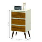 Kit 2 Mesas De Cabeceira E Comoda Dobe  Freijo Off White