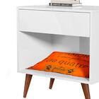 Kit 2 Mesas De Cabeceira Grande Espaço Pet Branca 1919 Luxo J