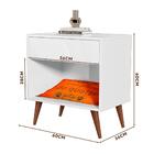 Kit 2 Mesas De Cabeceira Grande Espaço Pet Branca 1919 Luxo J