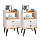 Kit 2 Mesas De Cabeceira Mesinhas Decorativas Quarto Com Nich