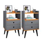 Kit 2 Mesas De Cabeceira Mesinhas Decorativas Quarto Com Nich