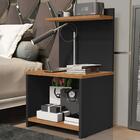 Kit 2 Mesas De Cabeceira Moderna Fantasy - Nicho E Prateleira