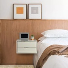 Kit 2 Mesas De Cabeceira Off White 60cm 2 Gavetas C/ Fundo