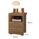 Kit 2 Mesas De Cabeceira Pés Madeira 2 Gavs Tóquio 100% Mdf C