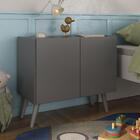 Kit 2 Mesas De Cabeceira Retrô 2 Portas Multimóveis Mp4138