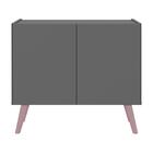 Kit 2 Mesas De Cabeceira Retrô 2 Portas Multimóveis Mp4138