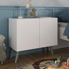 Kit 2 Mesas De Cabeceira Retrô 2 Portas Multimóveis Mp4138