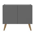 Kit 2 Mesas De Cabeceira Retrô 2 Portas Multimóveis Mp4138