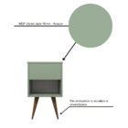 Kit 2 Mesas De Cabeceira Retrô Pés Palito 100% Mdf Plancasa V