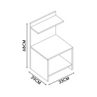 Kit 2 Mesas De Cabeceira Revo Moderna Decorativo Mdf Preto