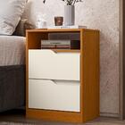 Kit 2 Mesas De Cabeceira Sole Com 2 Gavetas E Nicho