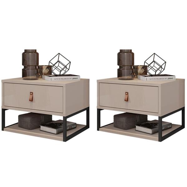 Kit 2 Mesas De Cabeceira Suspensa 1 Gaveta 00414 Dcasa