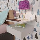 Kit 2 Mesas De Cabeceira Suspensa 1 Gaveta Inferior Branco