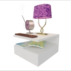 Kit 2 Mesas De Cabeceira Suspensa 1 Gaveta Inferior Branco