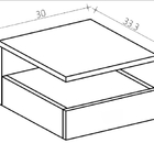 Kit 2 Mesas De Cabeceira Suspensa 1 Gaveta Inferior Freijó